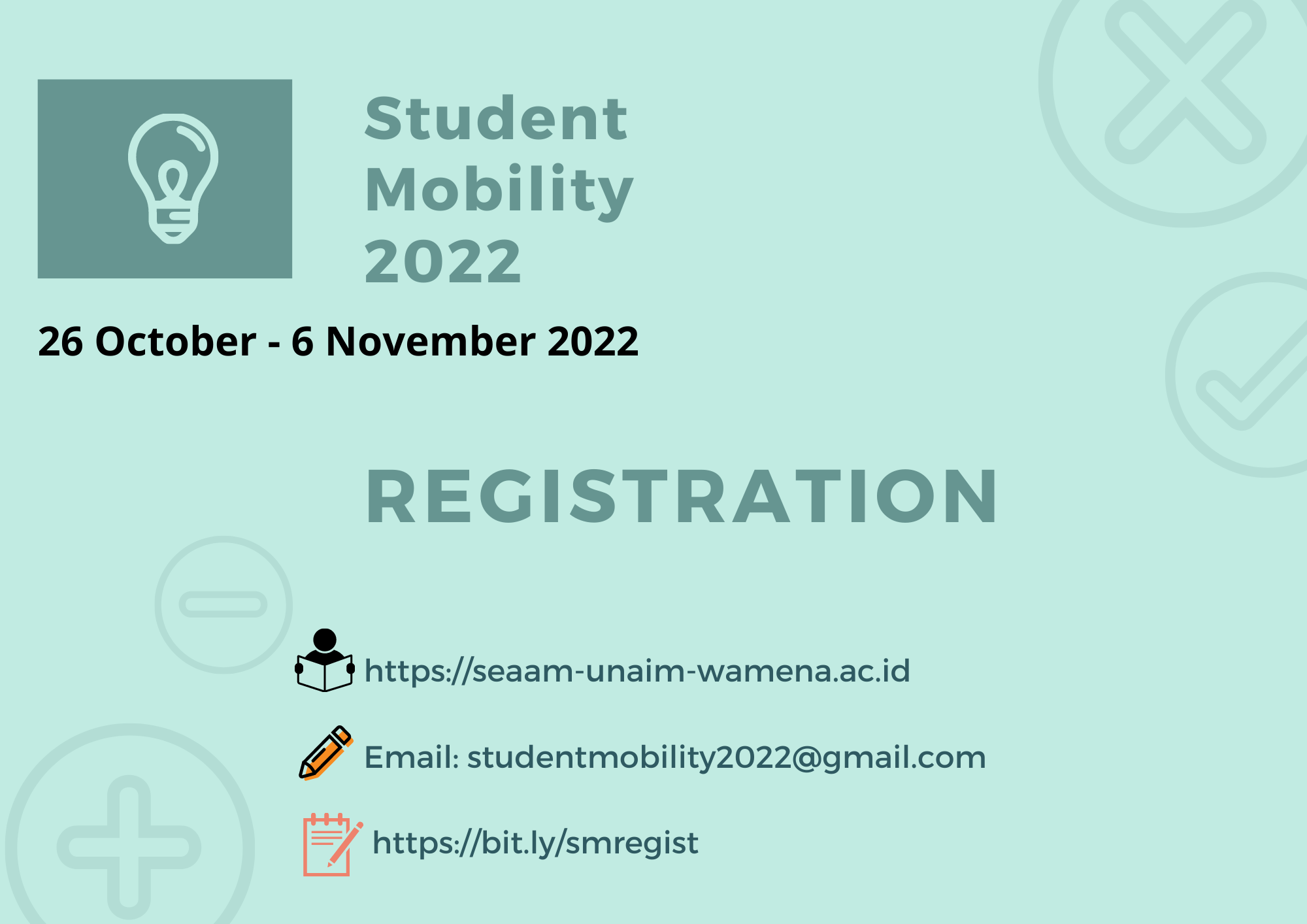 Student Mobility Registration (Koleksi SEAAM)